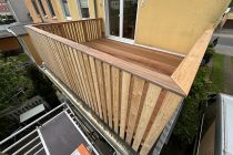 Dachterrasse Bangkirai mit Geländer sib. Lärche 2